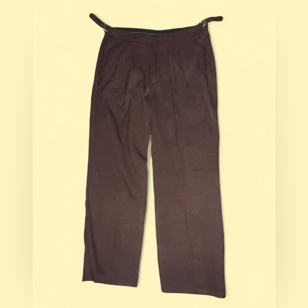 Maniere De Voir Men's Elegant Brown Dress Pants